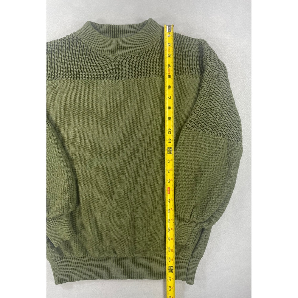 Dokotoo Knit Sweater Womens Small Olive Green Balloon Sleeve Mock Neck - Picture 5 of 7